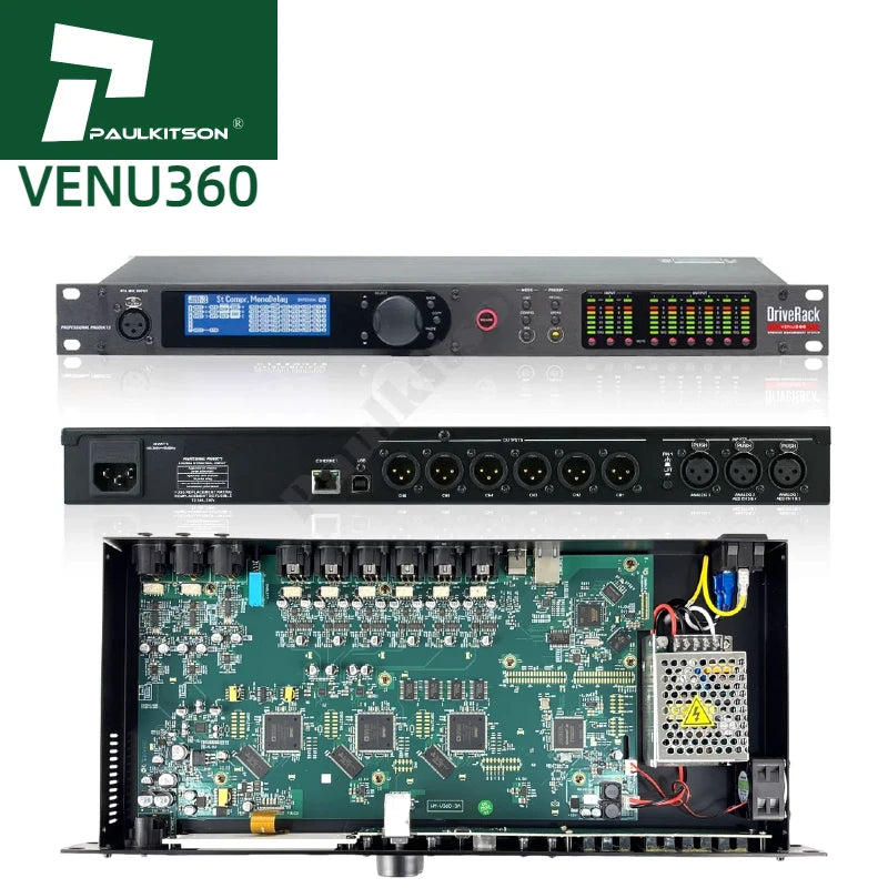 PA2/VENU360 2 Input 6 Output Stage Audio Processor Original Software Audio DriverRack PA2 Professional Speaker Audio Equipment