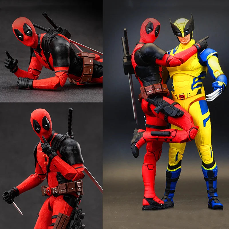 ZDTDS Deadpool & Wolverine Spider-Man X-Men Logan Winston Wilson Assembly Action Figures Collection Doll Joint Mobility Toy Gift