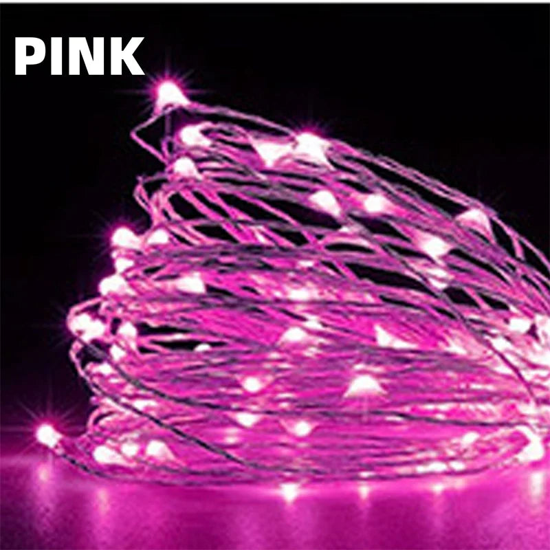 USB Led Fairy Lights Copper Wire String 1/2/3/5/10/20M 200LED Holiday Lamp Garland For Christmas Tree Wedding Party Decoration