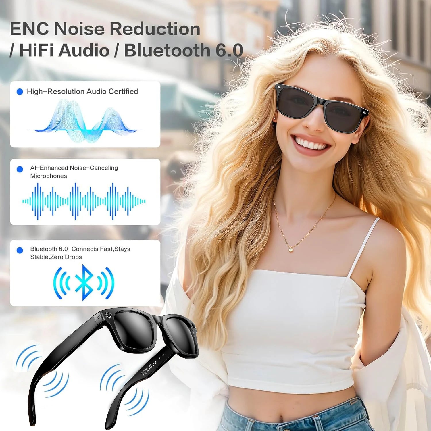 AI Glasses  Color-Changing Smart Translation Glasses  (Waterproof)