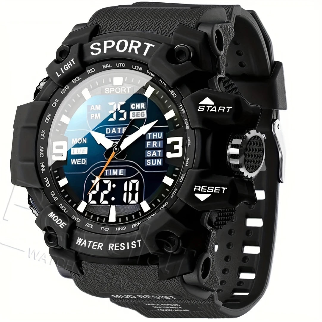 Men's and women's sports watches, tactical hands, large dial,  illuminated timer, alarm clock