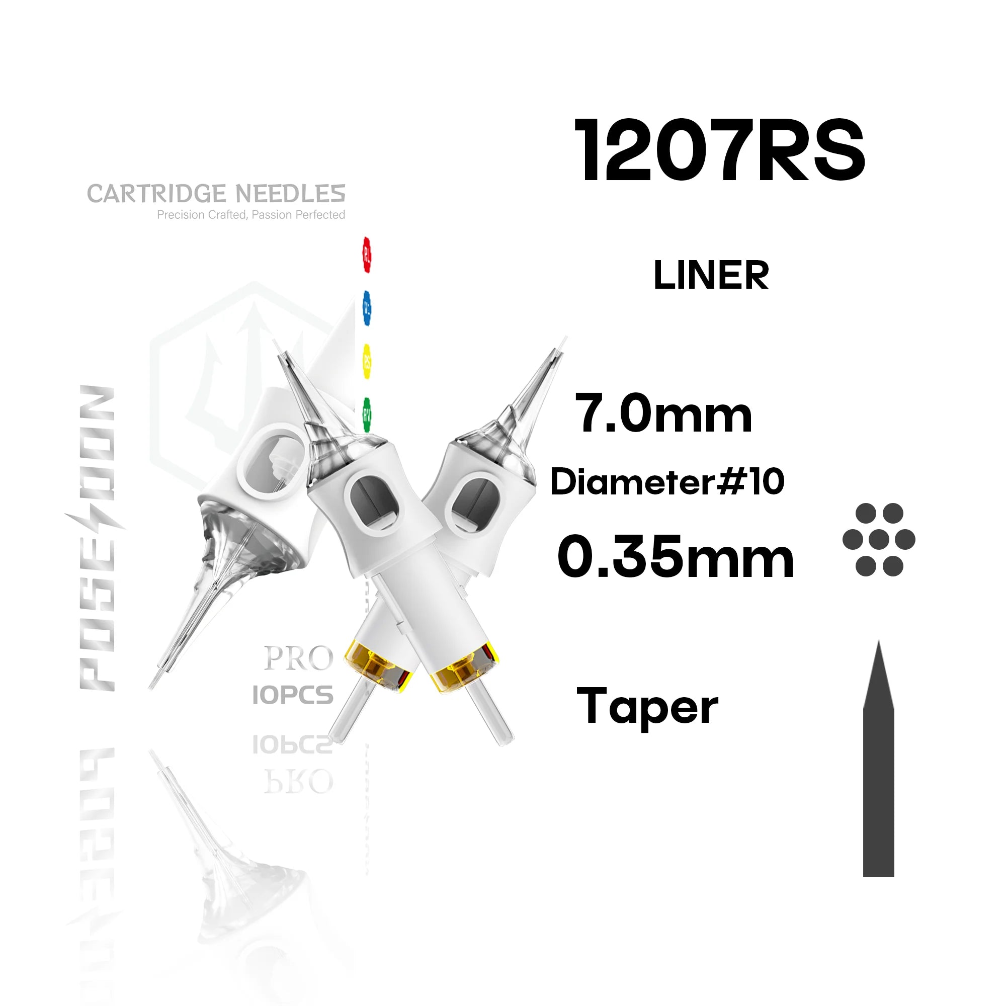 10Pcs POSEIDON V6 PRO MAX Tattoo Needles Disposable Safty Permanent Makeup Tattoo Cartridge Needles For Tattoo Machine