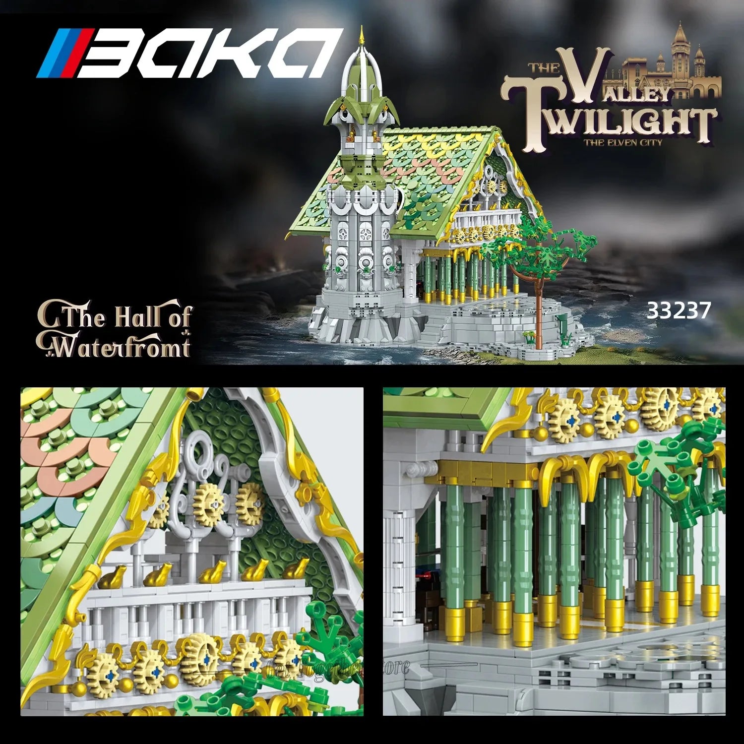 Movie Rings Rivendell Building Blocks MOC City of Elven Architecture Model Brick Assembly Puzzle Toys Children Christmas Gift
