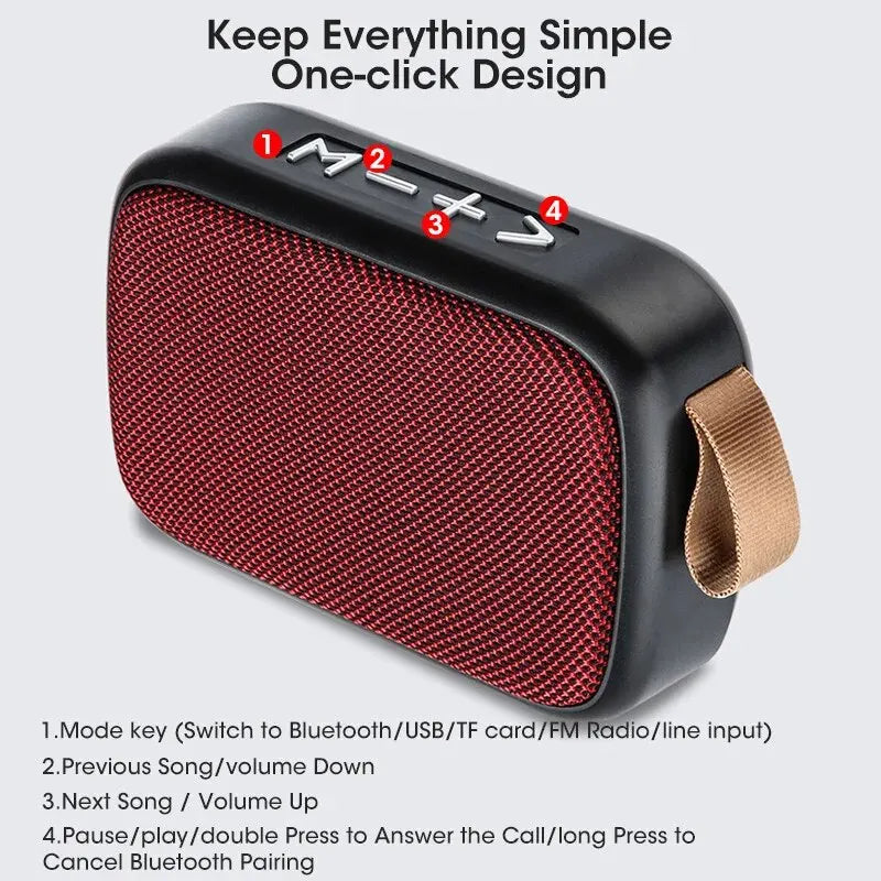 Take the party anywhere with this portable mini outdoor subwoofer speaker—powerful sound for home or on the go!
