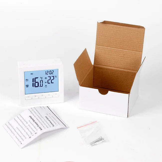 Take control of your home’s warmth with this digital thermostat—battery-powered and programmable for precise heating temperature management with your gas boiler!