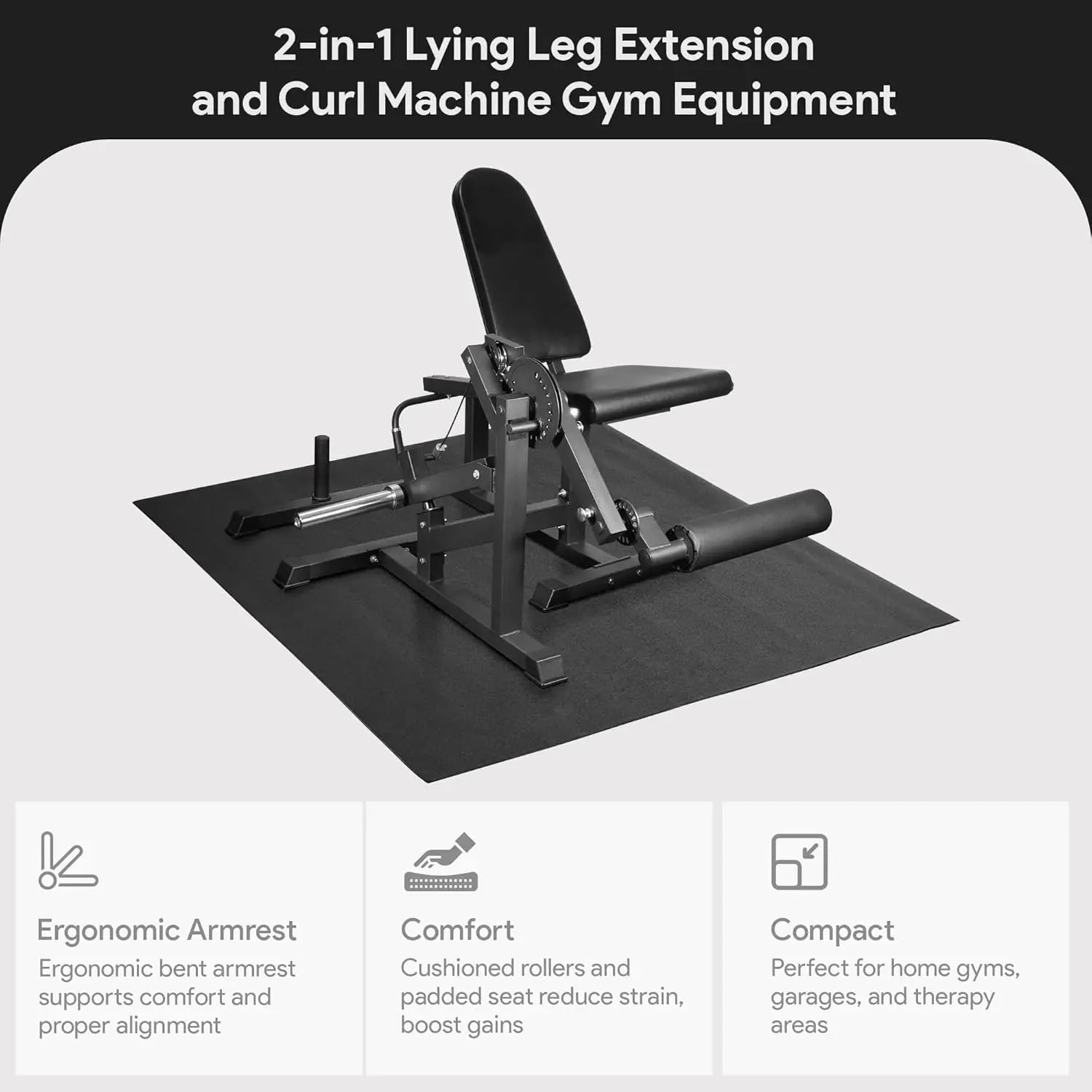 2-in-1 Leg Extension and Curl Machine, Home & Gym Quadriceps Hamstrings Trainer, Adjustable Multifunctional Leg Fitness, Custom