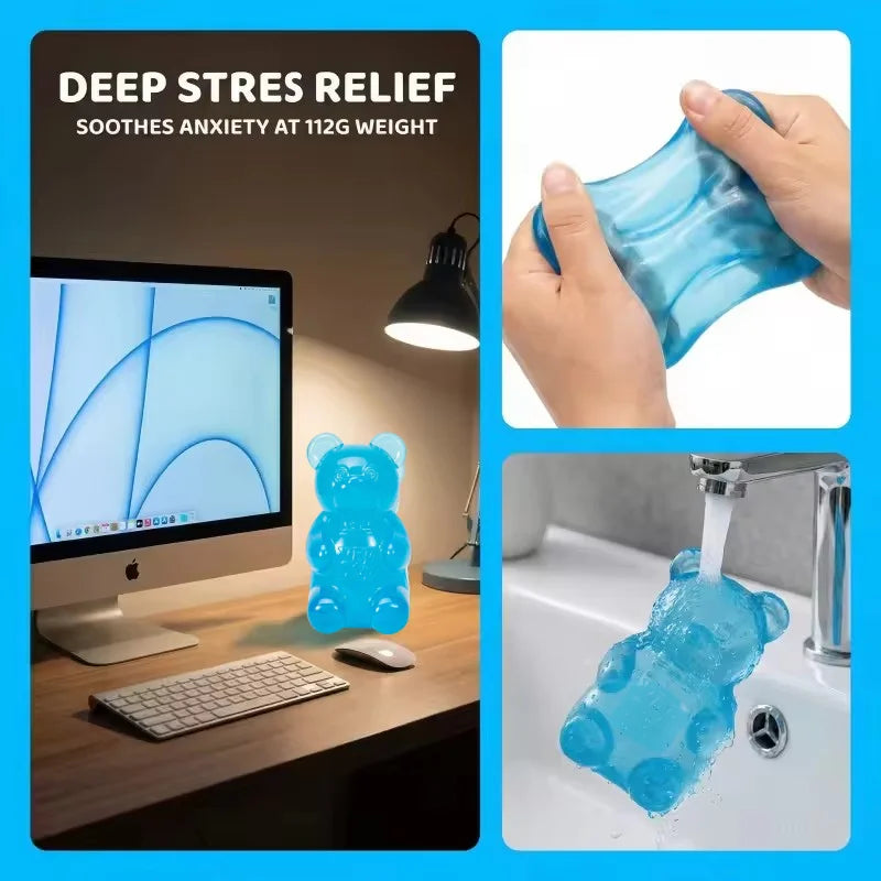 NeeDoh Gummy Bear Maltose Squeeze Squishy Fidget Toy Stress Relief for Kids Adults Blind Box