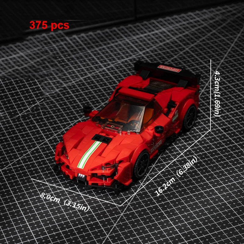 Technical Car Speed Racing Building Blocks Bricks Sets Sports Car MOC Garage City Vehicle Creative Toys For Kids
