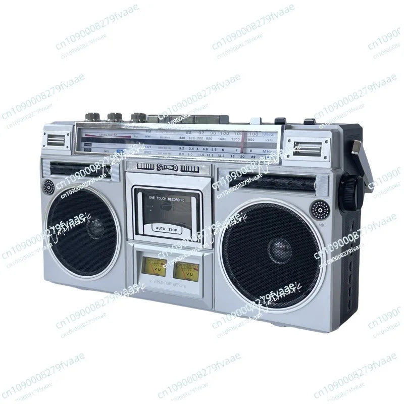 Retro Tape Recorder Dual Speaker Stereo Era Recorder Bluetooth Playback Radio
