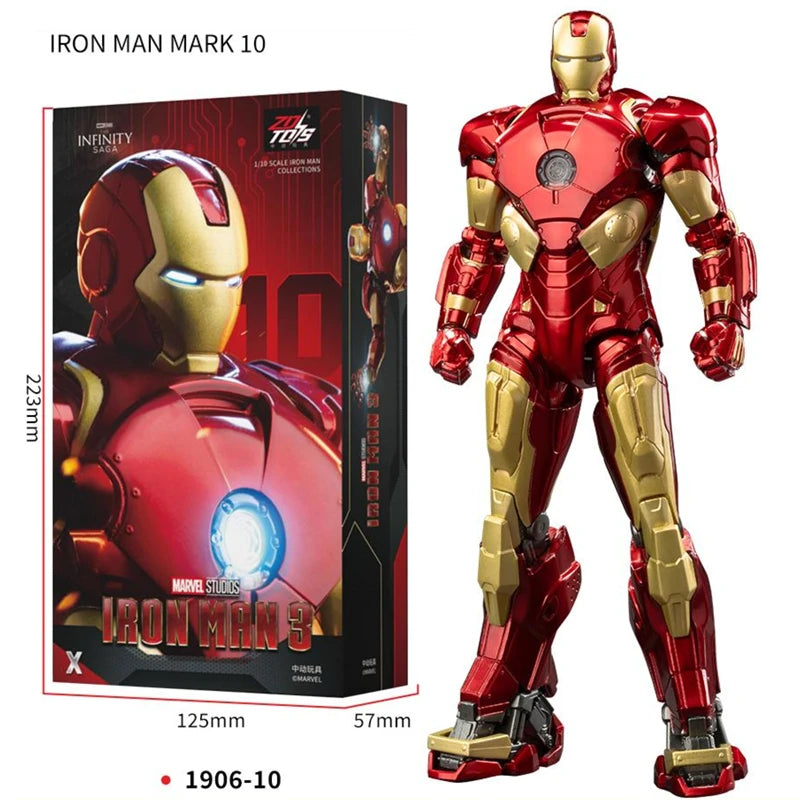 ZD Toys Iron Man MK1 MK2 MK3 MK4 MK5 MK6 MK7 MK42 MK43 MK45 MK46 War Machine Movie Action Figure 7 Inches Adult Collectible Toys