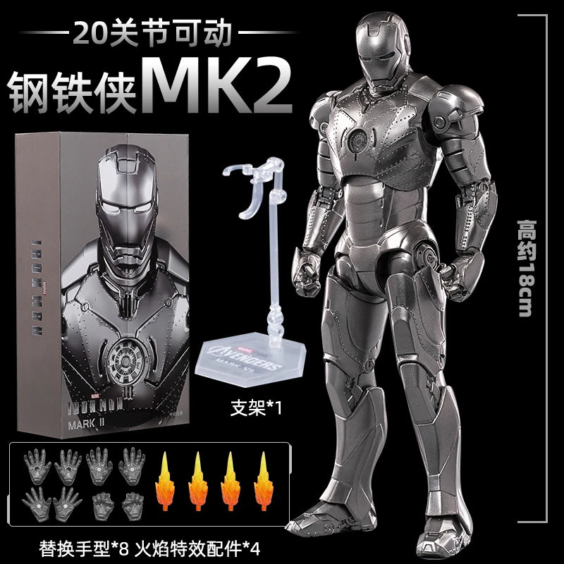ZD Toys Iron Man MK1 MK2 MK3 MK4 MK5 MK6 MK7 MK42 MK43 MK45 MK46 War Machine Movie Action Figure 7 Inches Adult Collectible Toys