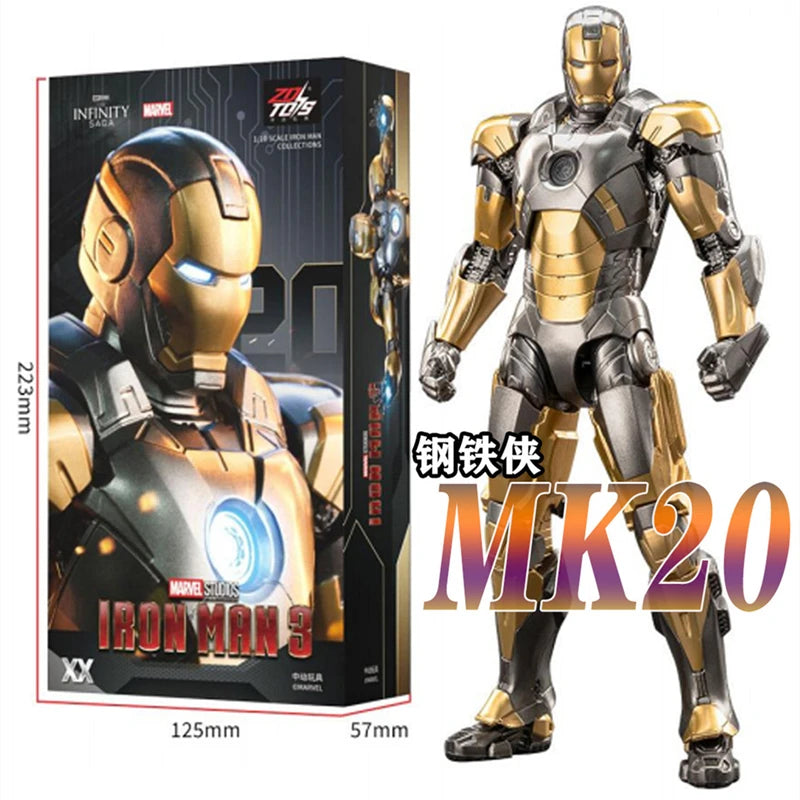ZD Toys Iron Man MK1 MK2 MK3 MK4 MK5 MK6 MK7 MK42 MK43 MK45 MK46 War Machine Movie Action Figure 7 Inches Adult Collectible Toys