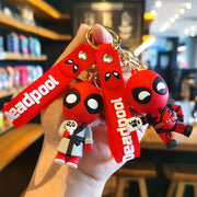 Anime Deadpool Doll Cartoon Anime Silicone Keychain Pendant Car Chain Backpack Silicone Keychain Gift for Friends