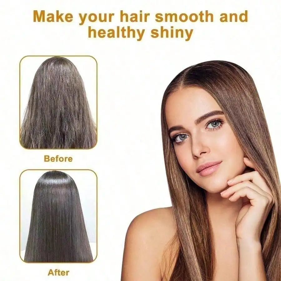 Electric Hair Straightening Brush — 2-in-1 Styling Comb (Straightening & Curling) — Suitable for Wet, Dry, and Synthetic Hair