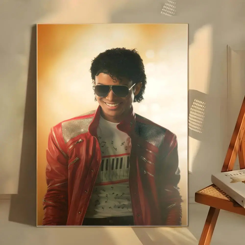MJ M-Michael Singer J-Jackson Poster  Self-adhesive Art Waterproof Paper Sticker Coffee House Bar Room Wall Decor