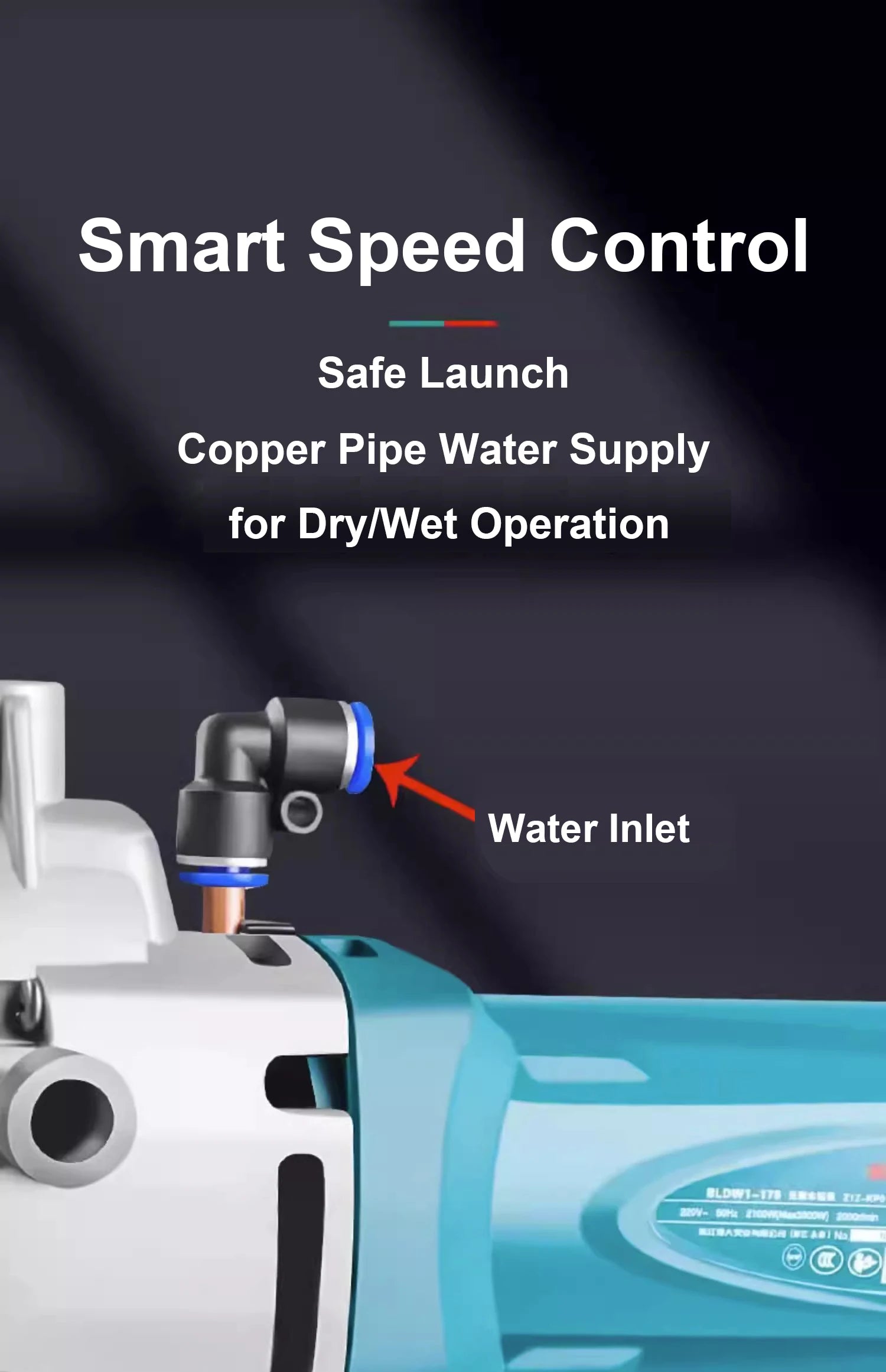 BODA Brushless Wet/Dry Drill 20-178mm , Water-Cooled Concrete Drill for Brick, Stone, Tile & Floor ,Professional Core Drilling