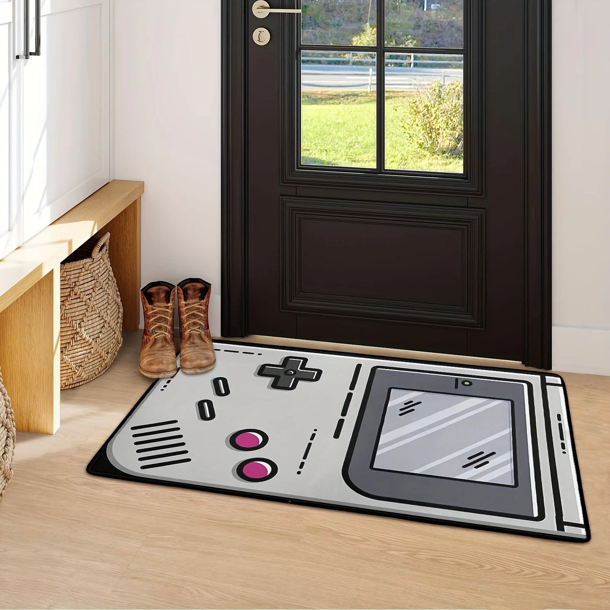 Retro Game Boy Carpet Mat Rug Home Decoration Vintage Gaming Console Area Rug Kids Bedroom Living Room Floor Mat Door Mat Rugs