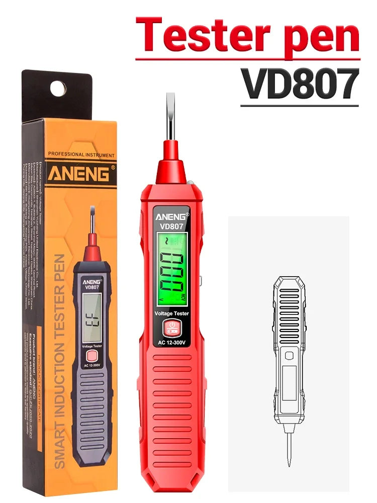 Safely detect live wires with this one-word induction portable smart electric pen tester—featuring NCV sensor and compatible with 50/60Hz for accurate, non-contact voltage testing!