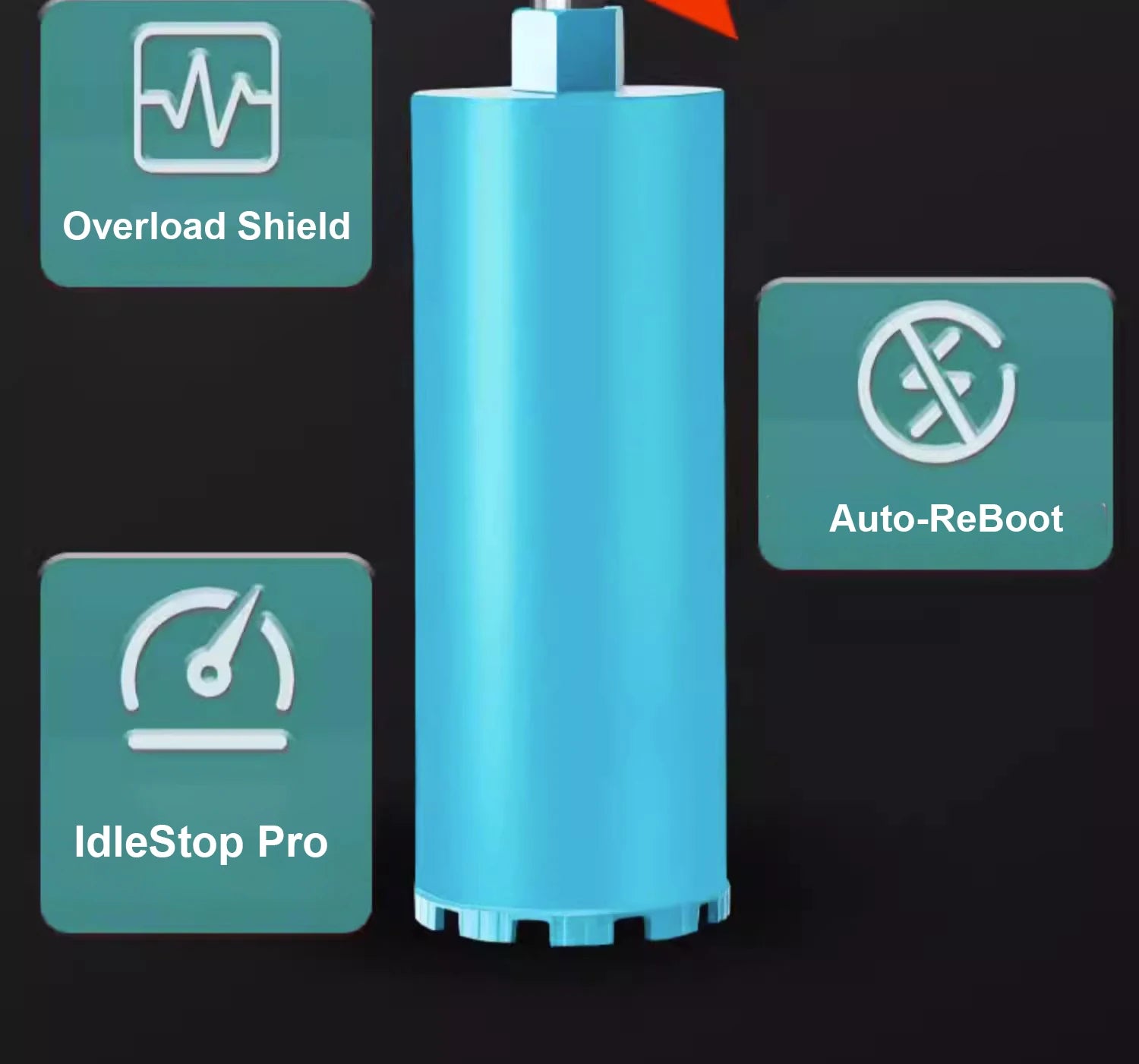 BODA Brushless Wet/Dry Drill 20-178mm , Water-Cooled Concrete Drill for Brick, Stone, Tile & Floor ,Professional Core Drilling