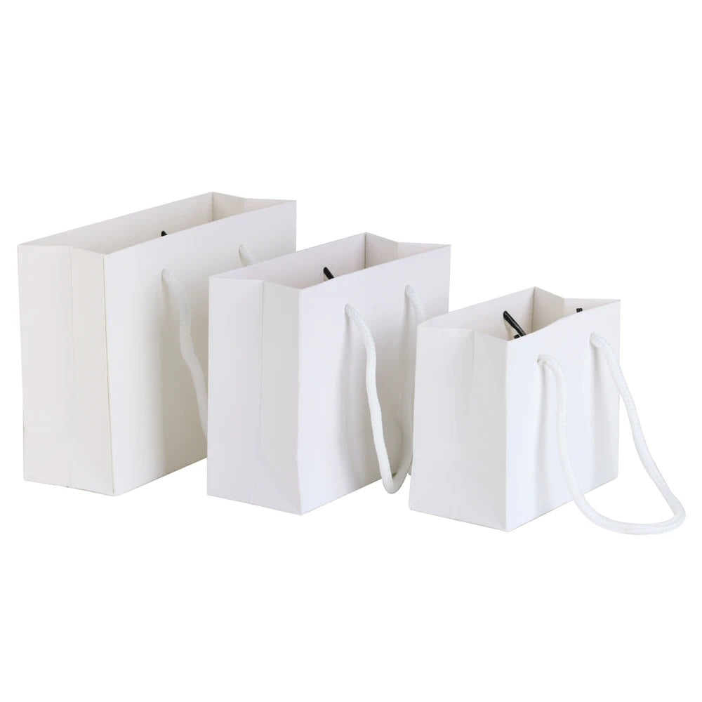 5/10PCS Black White Pink Color Small Kraft Gift Bags With Rope Handles for Party Gift Wrapping Favor Bag Paper Packing Gift Bags