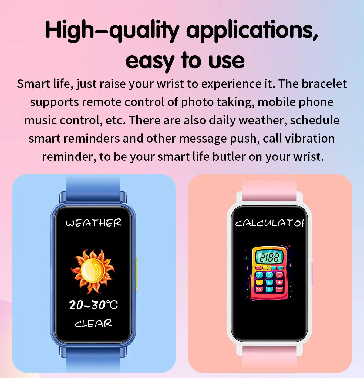 Keep your little ones entertained and organized with this smart watch for kids—featuring educational games, camera control, calculator, alarm, and activity tracker!