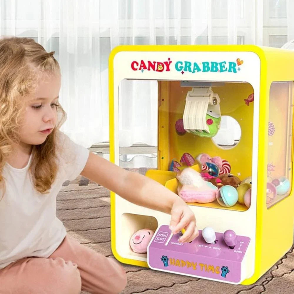 Claw Machine Toys Electronic Arcade Game Adjustable Catch Doll Candy Machine Music Specie Mini Vending Birthday Gift for Kids