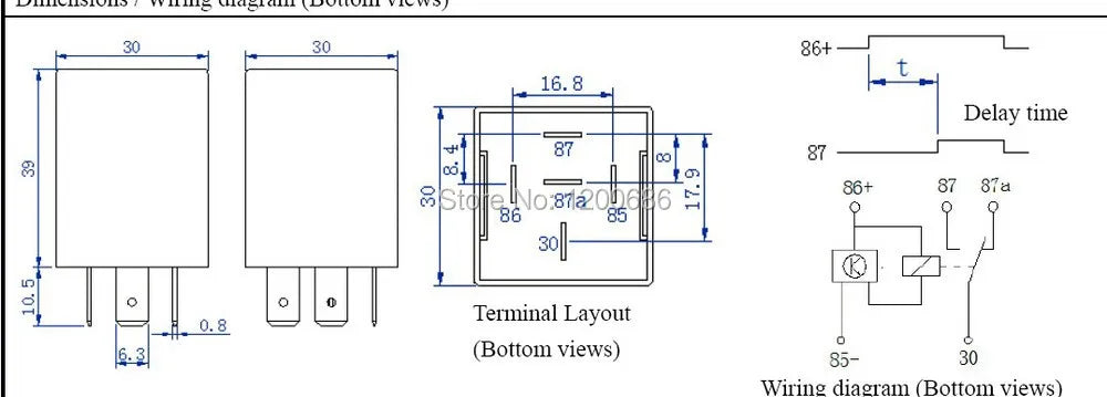 Enhance your automotive control systems with this SPDT time delay relay—choose a 5 or 10-second delay before the relay activates after turning on the switch!