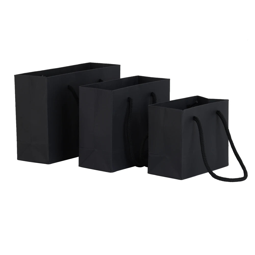 5/10PCS Black White Pink Color Small Kraft Gift Bags With Rope Handles for Party Gift Wrapping Favor Bag Paper Packing Gift Bags