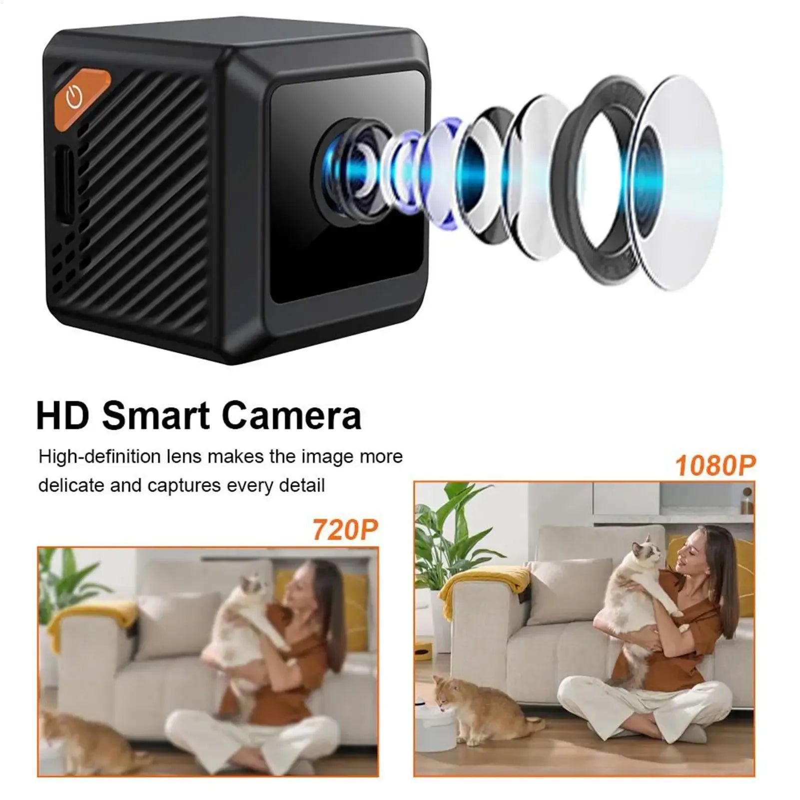Keep an eye on what matters with this mini wireless 1080P monitor—portable, USB rechargeable, and supports memory card storage. Ideal for bedrooms, gardens, and more!