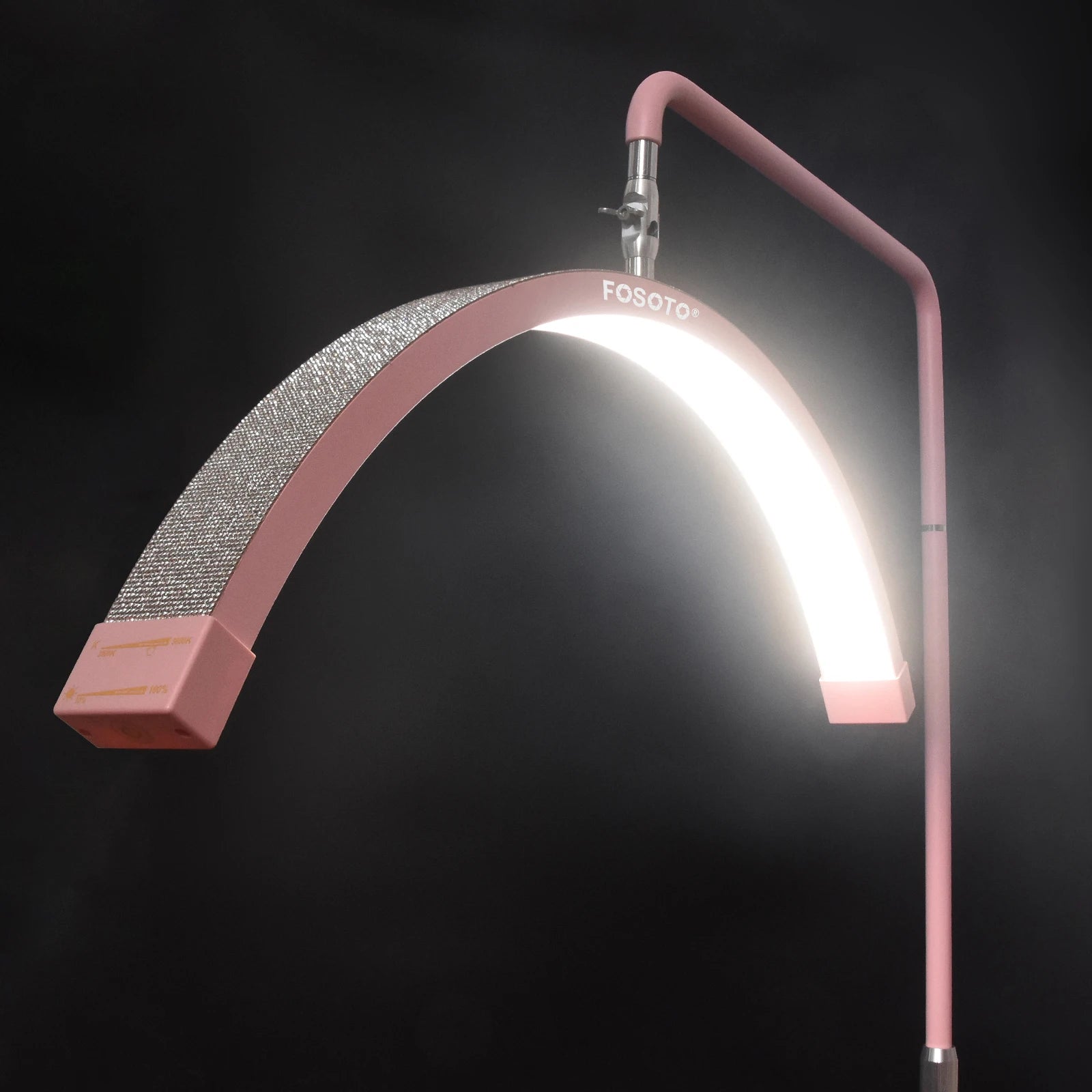 FOSOTO Photograph Led Lash Ring Light Half-Moon Light Floor Stand Eyelash Tattoo Beauty Salon Photography Live Streaming