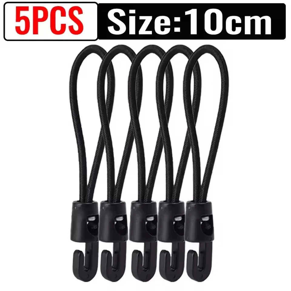 20/1pcs Elastic Strap Nylon Bungee Cord 10cm 15cm 25cm Durable Fixing Band for Flashlight Map Outdoor Backpacking Accessories