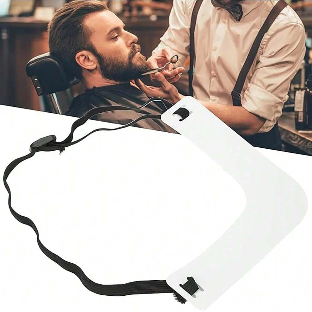 Neckline Shaving Template Beard Shaper Neckline Guide & Trimmer Kit with Stencil for Men's Goatee and Mustache Grooming