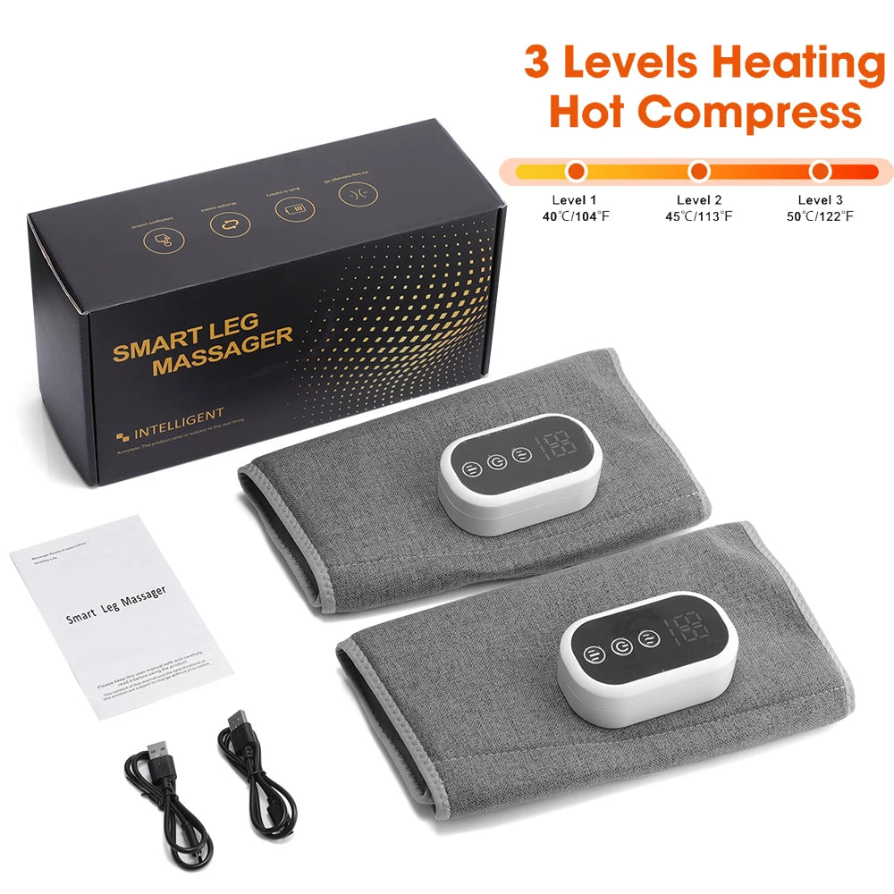 Foot Air Pressure Leg Calf Massager Promotes Blood Circulation Muscle Relaxation Device 360° Full Cover Leg Massager