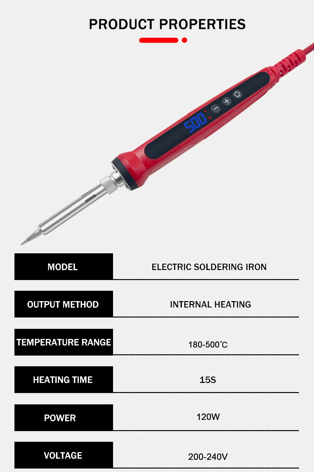 Tackle your projects with precision using this 80W soldering iron kit—featuring adjustable temperature control and an LCD display for easy, accurate welding!