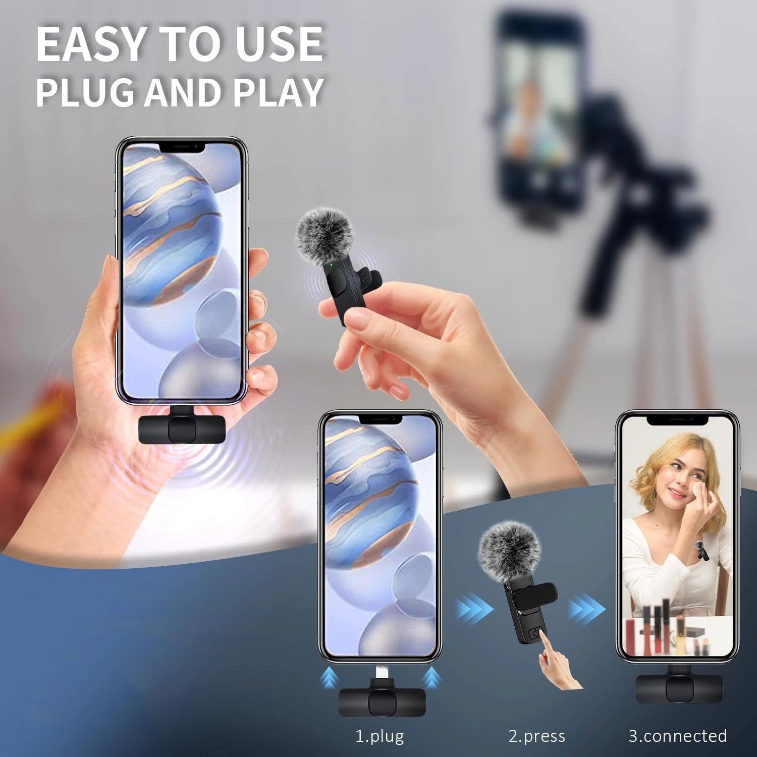 Wireless Microphone For Audio Video Recording