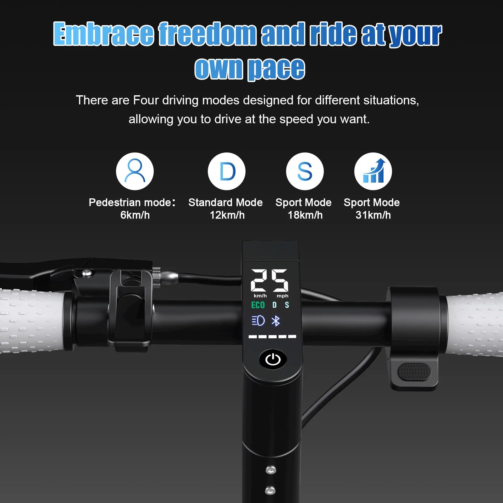 AOVOPRO 350W Motor Enhanced Edition Seat Storage Electric Scooter 25km Range Power Scooter Tyre Suspension 19mph Speed