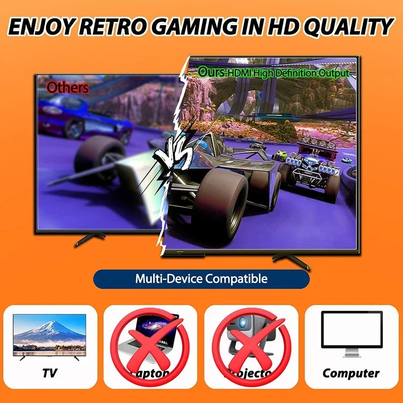 4K NEW 20000 Games Video Game Console 2.4G Wireless Controller Portable TV Game Stick Retro Handheld Game Player For Xmas Gift