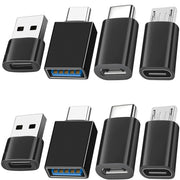 8pcs USB to USB C Adapter