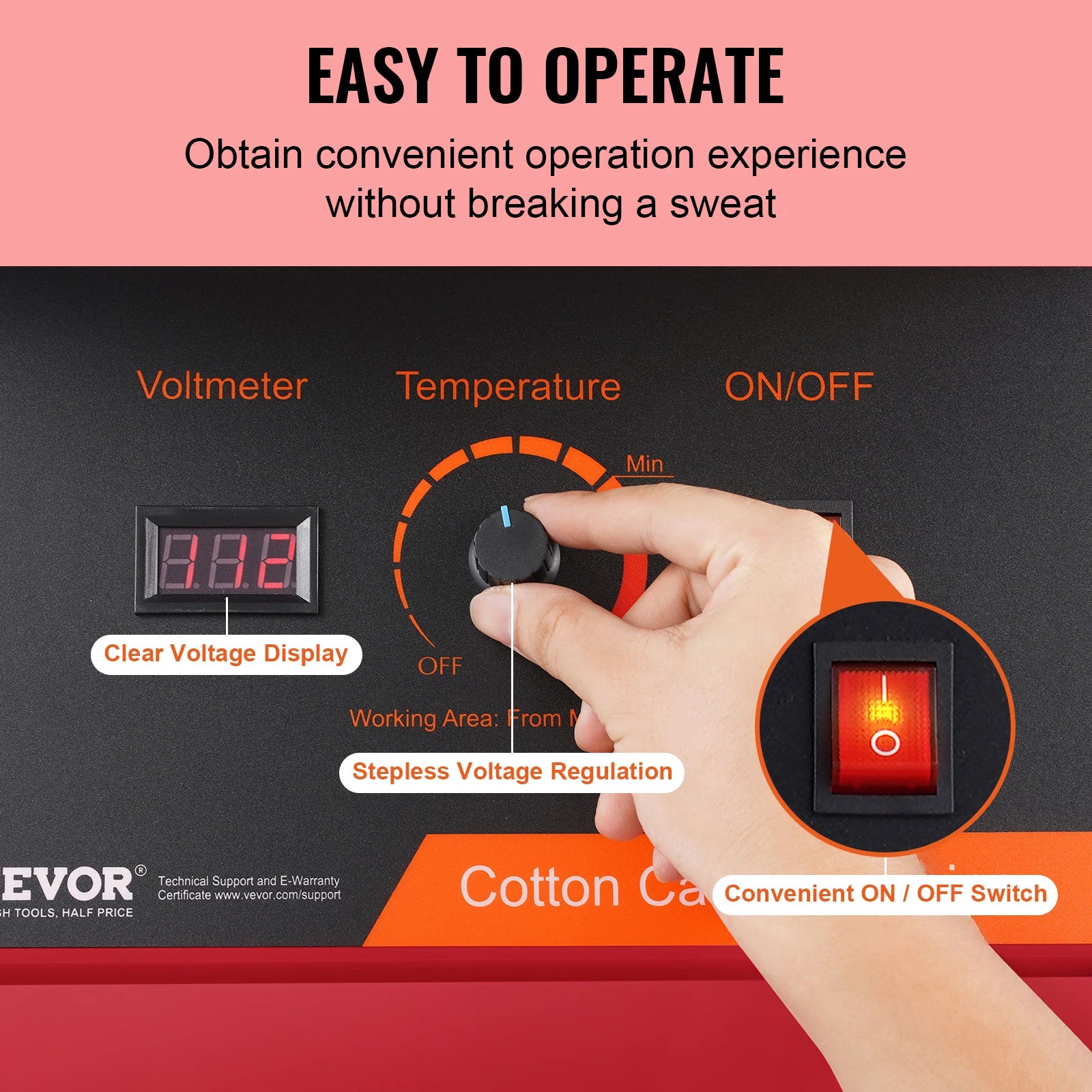 SucceBuy Electric Cotton Candy Machine Candy Floss Maker Commercial Cotton Candy Machine Stainless Steel Bowl and Sugar Scoop