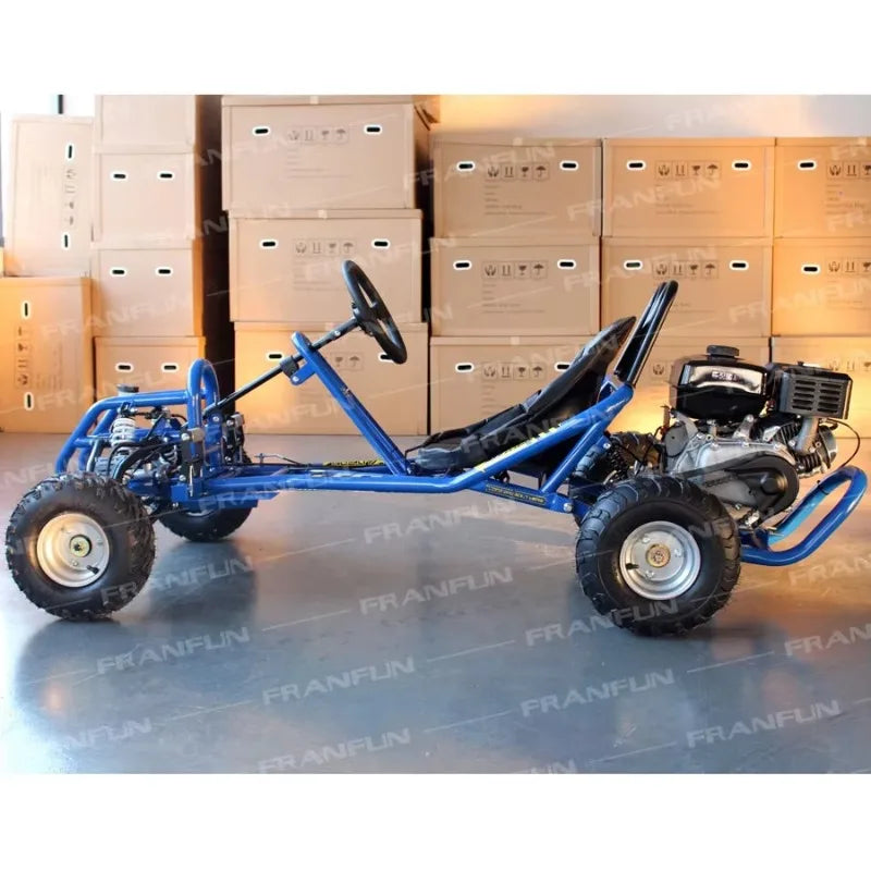 New Design Pedal 8 Inch Large Fat Tyre Grassland Karting Customize 420cc Gas Strong Power Adult Go Kart Cross Buggy