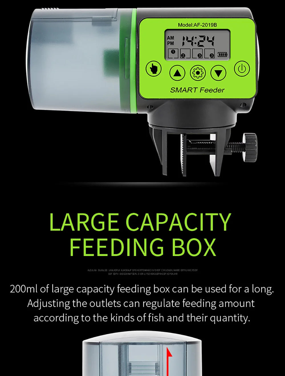 Automatic Fish Feeder Digital Fish Tank Aquarium Food Dispenser Plastic Intelligent Timing Electric Fish Feeding Tool For Turtle