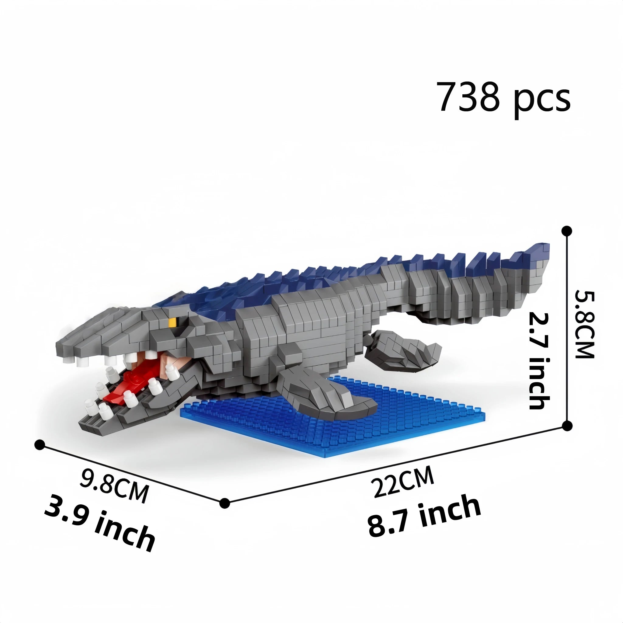 KNEW BUILT Stegosaurus T-rex Micro Mini Building Block Toys-Create Dinosaur Word,Festival Gift for Kids,Puzzle DIY Assembly Toy
