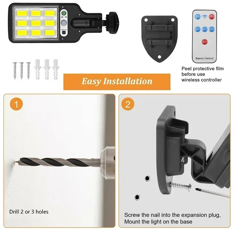 Illuminate your outdoor space with these stylish garden solar lamps. The wall-mounted lights provide a warm and inviting glow, perfect for enhancing your garden or outdoor area.