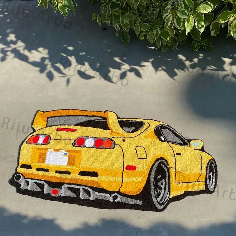VIKAMA Car Themed Rug Boys Room Soft Plush Floor Mat Bedroom Play Mat Kids Gift