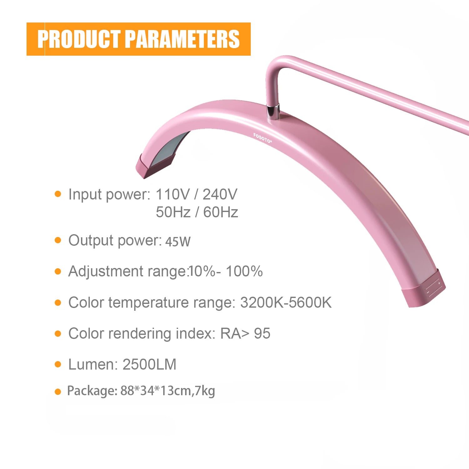 FOSOTO Photograph Led Lash Ring Light Half-Moon Light Floor Stand Eyelash Tattoo Beauty Salon Photography Live Streaming