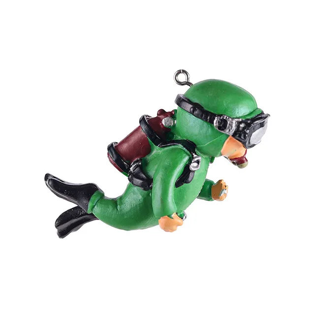Fish tank Decoration Creative Floating Ornaments Small Figurines Complete Set Diver Blue Guy Underwater Scenery Bottom Figurines