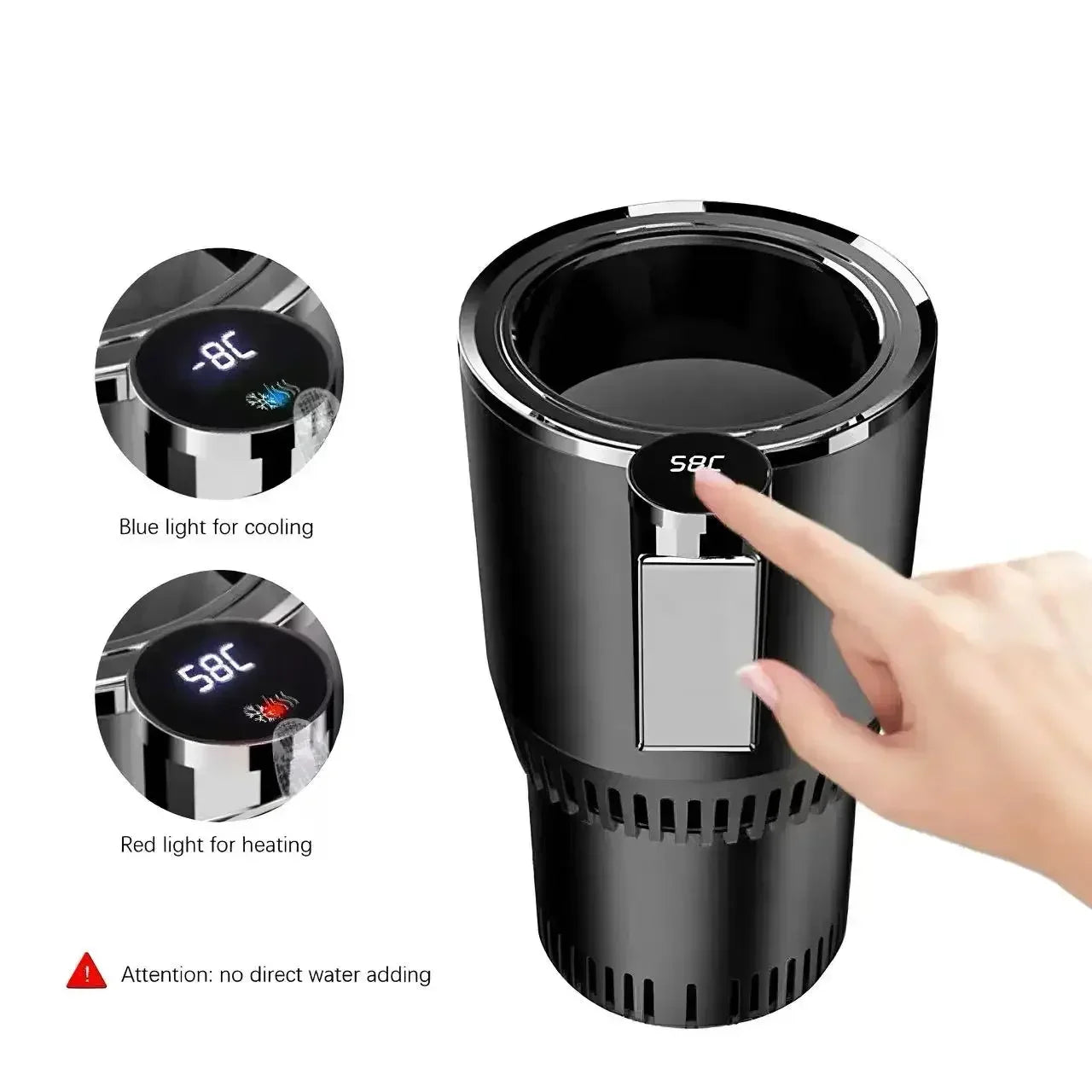 Car Intelligent Cooling Cup Dual Use Rapid Freezer Holder Mini Fridge Heating And Cooling Cup for Hot And Cold Beverages