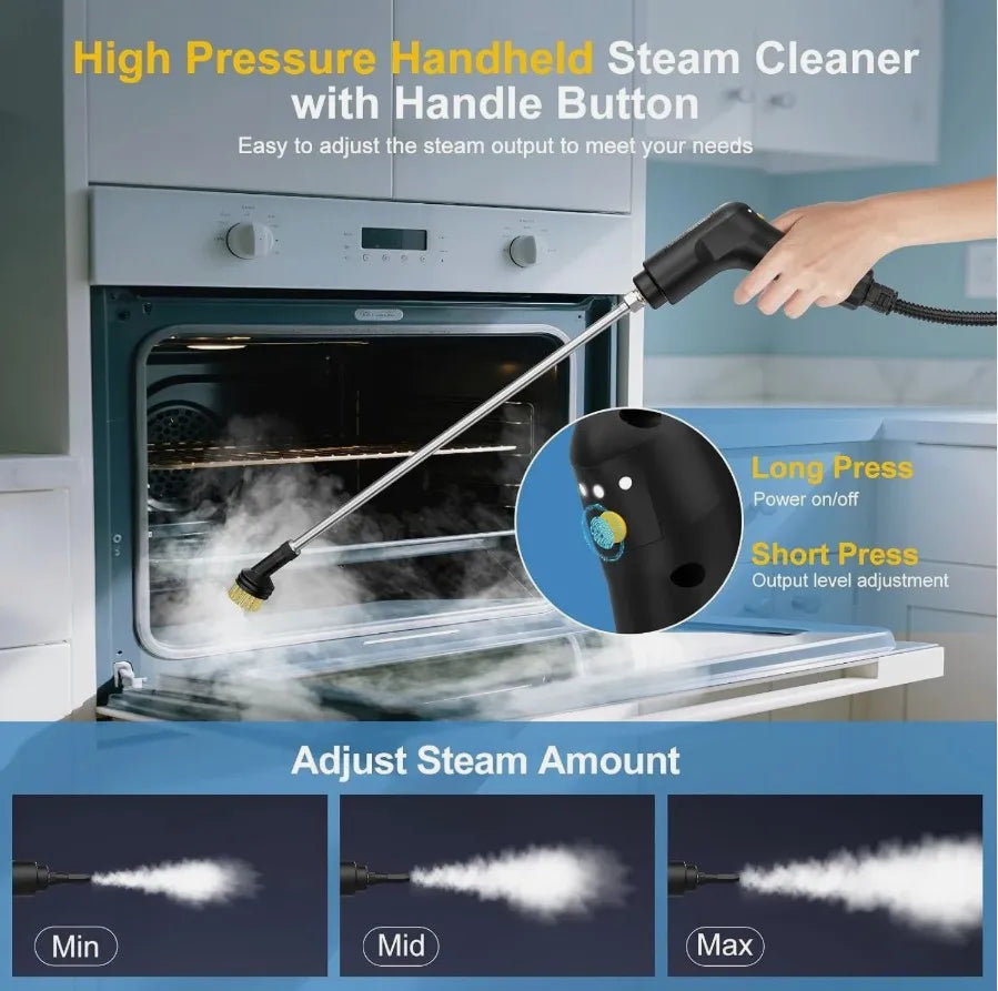 2500W Handheld Steam Cleaner High Pressure Household Car Detailing Steam Cleaning Machine with Cleaning Tools US Standard