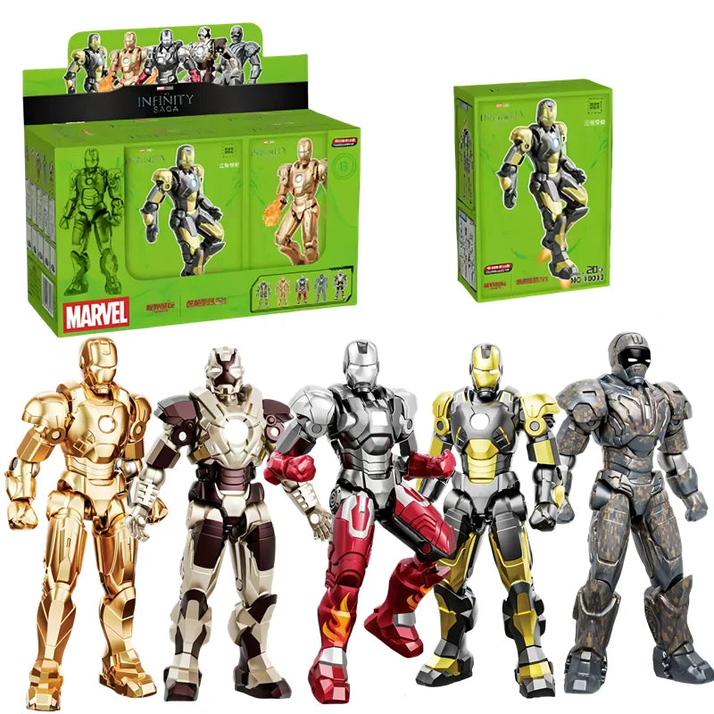 Original Iron Man Blind Box MK14 MK15 MK16 MK17 MK18 MK19 MK20 MK21 MK22 MK23 MK24 Action Figure Assembled DIY Toys Model Gift