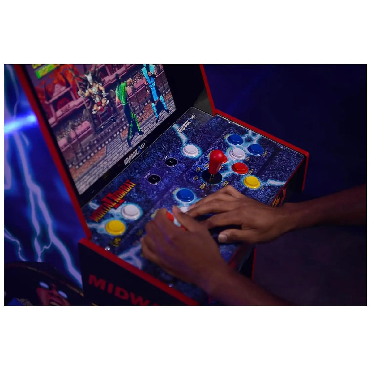 Mortal Kombat II Deluxe Arcade Machine - 14 Classic Games Cabinet with Real-Feel Joysticks & Buttons, Custom